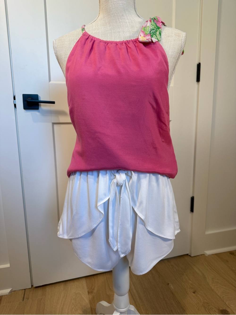 Lilly Pulitzer Pink Shell Top size 2 silk and cotton